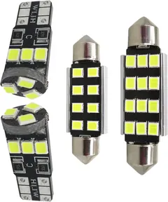 WLJH 11pcs LED Interior Lights Super Bright White Replacement Light Bulbs Package Set for VW GOLF 6 VI GTI MK6 2010 2011 2013 2014