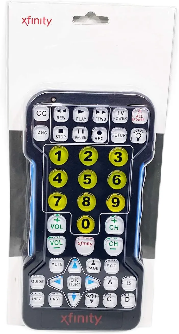 XFINITY Large Button Remote Control-Control all XFINITY & Comcast Set-Top Boxes-HUGE!