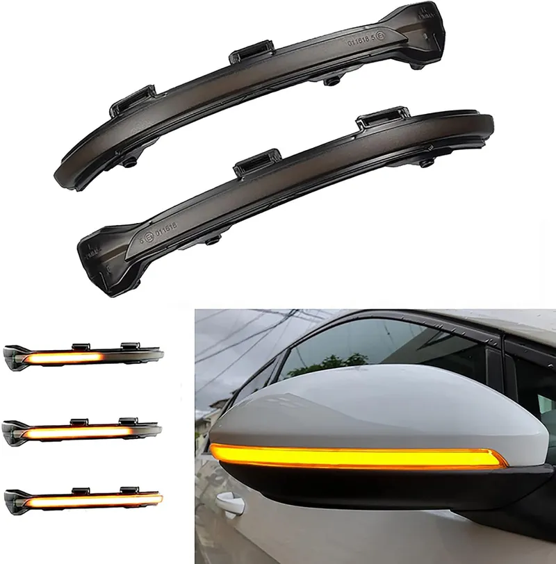 Xinctai Sequential Dynamic LED Side Mirror Indicator Turn Signal Light Blinker Compatible with VW Golf 7 7.5 MK7 MK7.5 G