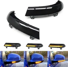Xinctai Sequential LED Side Mirror Indicator Turn Signal Light Dynamic Blinker Compatible with VW Golf 5 6 GTI Jetta MK5 V Passat B5.5 B6 Sharan EOS, Smoked Lens