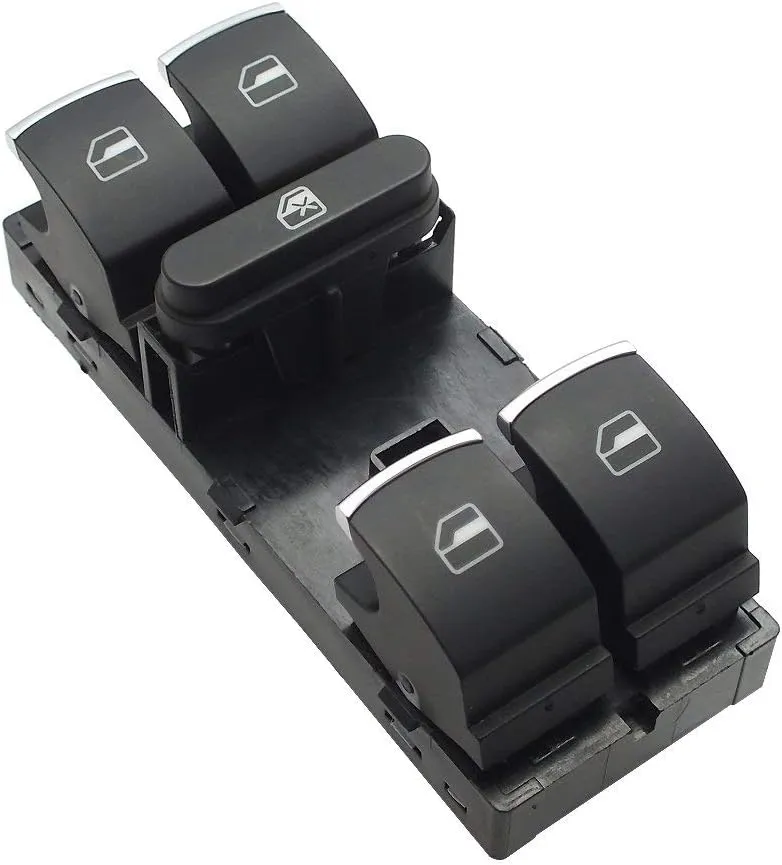 Xtremewarez Chrome Driver Side Power Window Panel Master Switch for VW GOLF MK5 MK6 / JETTA MK5 MK6 / PASSAT B6/CC / 200