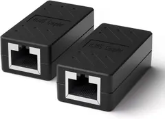 Y.D.F RJ45 Coupler Inline Coupler Cat 8 Cat 7 Cat 6 Cat 5e Cat 5 Ethernet Coupler Ethernet Extension Cable Ethernet Cable Extender for TV/Router/PC/Network Switch/Xbox/Playstation/Switch（2 Pack）