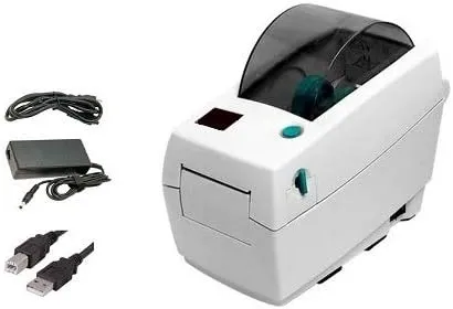 Zebra LP2824 Barcode Label Printer, Direct Thermal, USB Interface, 2 Inch, with Power Supply