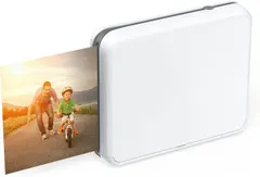 ZJX Bluetooth Printer 3x3” for iPhone/Android, Wireless Mobile Photo Printer with 4 Pass, Inkless, Pocket-Size.