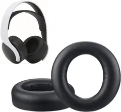 Zotech Replacement Leather Earpads Cushions for Sony Playstation 5 Pulse 3D PS5 Wireless Headphones (Black)