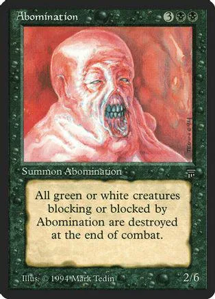 Red-toned card art of a screaming, pale, monstrous face. Black border.