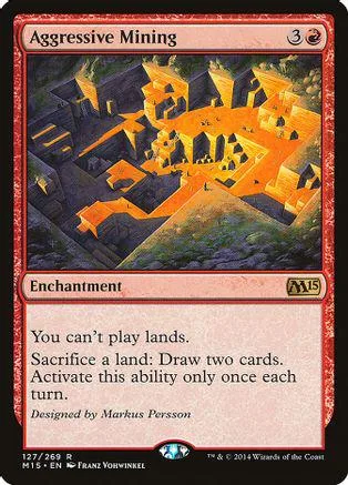 Orange and black card art depicting a fiery, abstract landscape. Enchantment card.