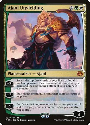Large, armored lion creature card with blue and gold accents.