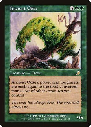 Green ooze creature on a card with black and white text.