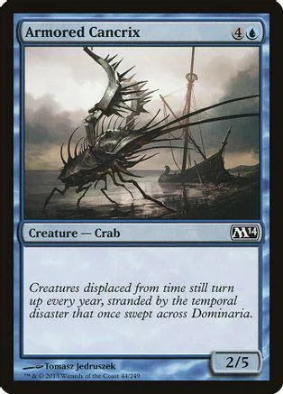 Dark, spiky crab creature on a stormy sea, black and gray art.