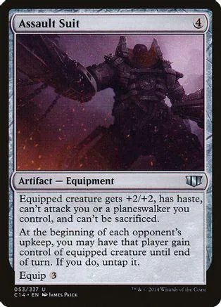 Dark, armored figure in purple and black on a Magic: The Gathering card.
