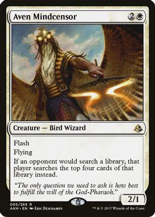 Wizard figure with white beard on a card featuring brown and gold tones.