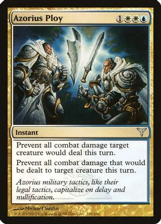 Fantasy card art showing two armored figures in a dark, dramatic scene.