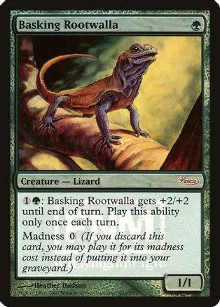 Brown lizard creature card art, showing lizard on a branch.