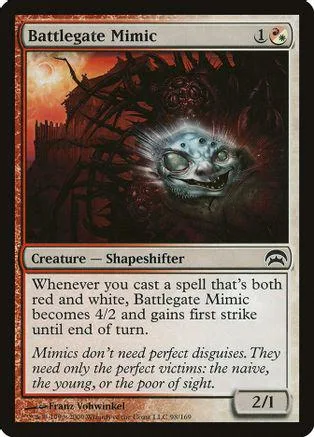 Dark creature with glowing eyes on a Magic: The Gathering card.
