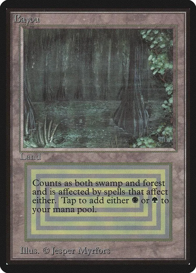 Magic: The Gathering Swamp land card, dark green and brown artwork.
