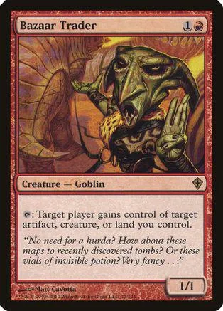 Goblin creature card art, green skin, dark tones, showing a menacing figure.