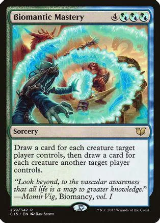 Blue and green magic card art featuring a figure in a glowing, swirling energy field.