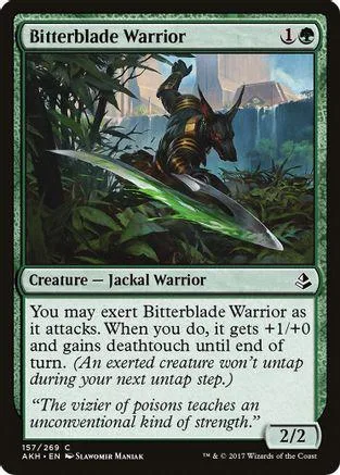 Dark warrior on a green battlefield, wielding a glowing green sword.