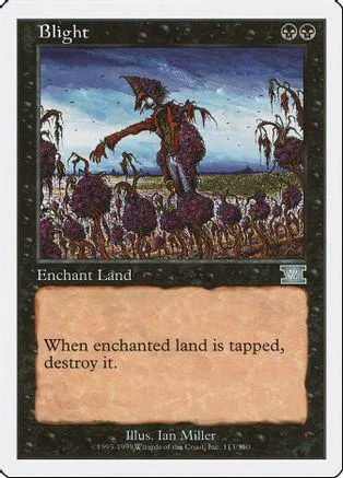 Dark, monstrous figure in a field under a stormy sky on a Magic card.
