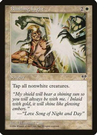 Card art depicts muscular figure with glowing energy against a light background.