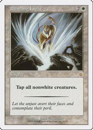 Card art depicts a glowing figure above dark, shadowy figures. White and dark tones.