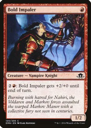 Vampire knight card art showing figure battling large, dark creature.