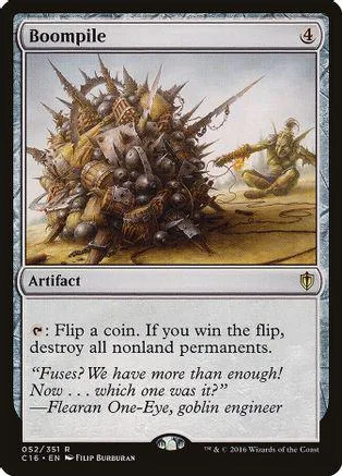 Card art shows a pile of spiky, metallic debris with a figure in the background.