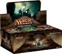 Magic: The Gathering booster box, dark brown and black packaging, sealed.