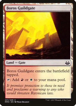Card art depicts a fiery, golden landscape with structures silhouetted against the sun.