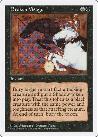 Dark horse creature on patterned background. Black and white card art.