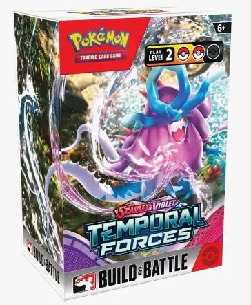 Pokémon Trading Card Game box featuring a pink and blue mythical creature.