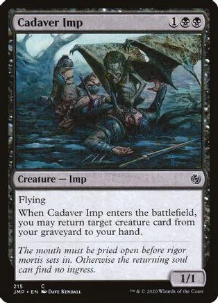 Dark fantasy creature card art, featuring figures in a murky, dark environment.
