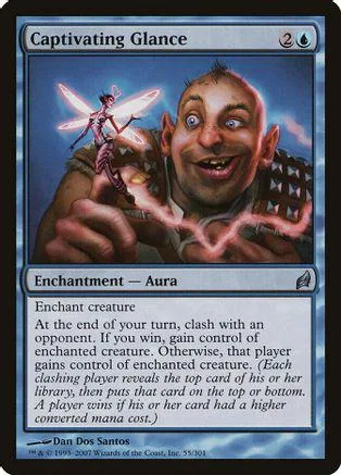 Card art shows a man with a surprised expression, with a glowing figure above.