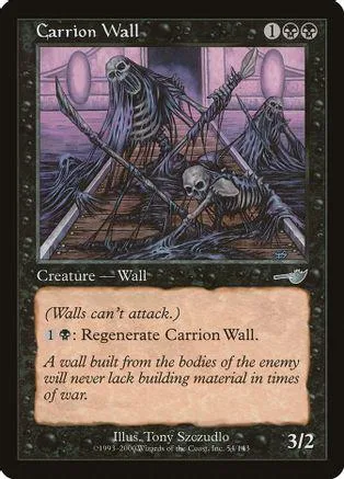 Dark, spectral wall creature card art with skeletal figures in a boat.