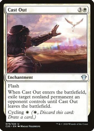 Card art shows dark figure reaching toward white bird against sunset. Enchantment card.