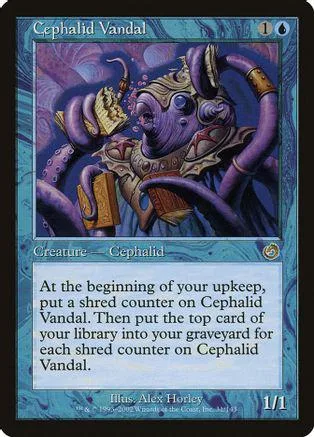 Purple cephalopod creature card with blue and purple artwork.