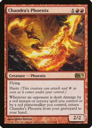 Phoenix creature card with fiery orange and yellow artwork.