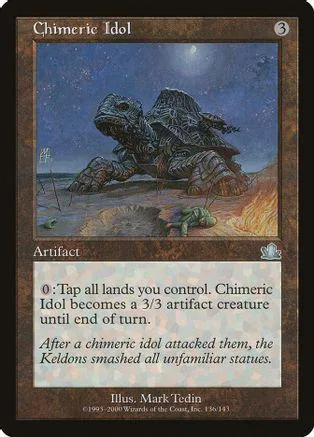 Dark, rocky creature on a starry landscape within a Magic: The Gathering card frame.