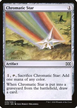 Card art shows a bright, multi-colored star radiating light over a landscape.