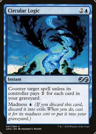 Blue and black swirling vortex on a Magic: The Gathering card.
