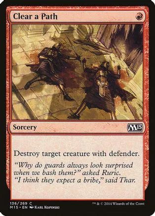Two dark figures clash in a stone hallway on a Magic: The Gathering card.