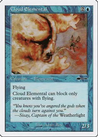 Orange elemental creature on a card, showing a fierce, powerful face.