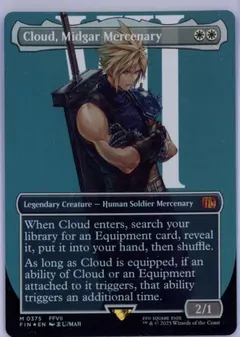 Cloud, Midgar Mercenary [Borderless Foil] #375