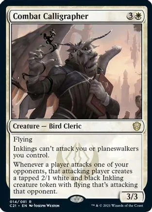 Card art: armored bird-like creature in dark armor against a misty background.