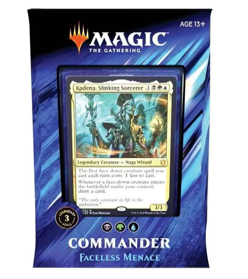 Magic: The Gathering card, Kadena, Slinking Sorcerer, in foil sleeve.