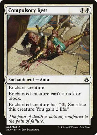 Card art depicts a figure struggling on the ground amidst other figures.