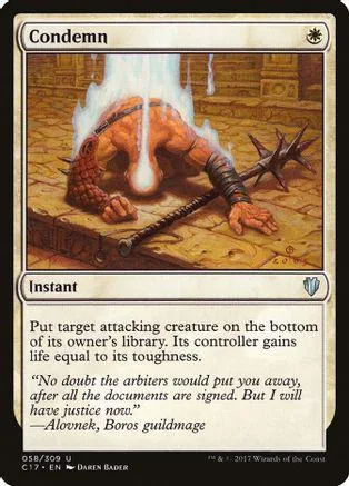 Orange, brown, and black creature on a tan battlefield card.