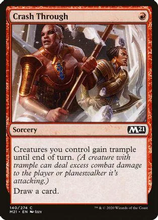 Dark-skinned warrior with axe and another figure in battle on a Magic card.