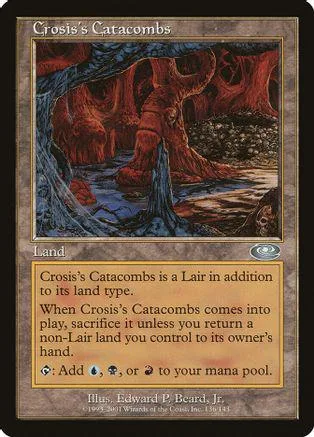 Dark, cavernous landscape art on a Magic: The Gathering land card.